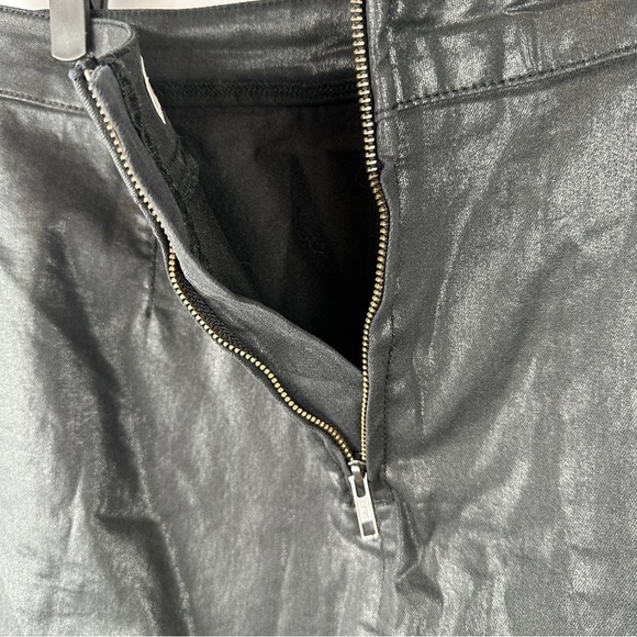 ASOS Coated Black Denim Mini Skirt | US Size 8 - Picture 6 of 8